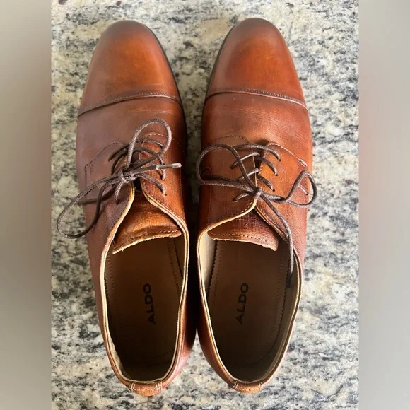 Aldo men’s Sz 10.5 brown dress shoes - Picture 6 of 14